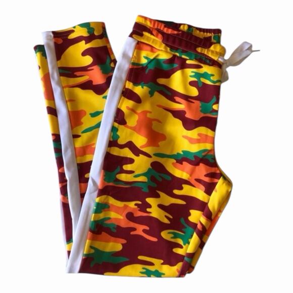 Redfox Camo Joggers Multicolor Men’s/Women’s Medium Yellow Green Orange Camo NWT - Picture 4 of 12